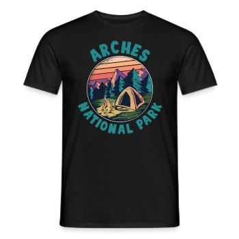 États-Unis États-Unis Parc national - T-shirt homme - noir - Devant - AI Model Male 178 light (178cm)