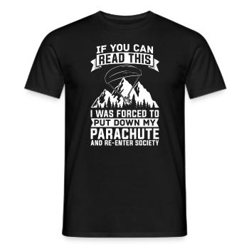 Paragliding Paragliding Paragliding Paragliding - Men's T-Shirt - black - Front - AI Model Male 178 light (178cm)