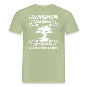 Bonsai Baum - Männer T-Shirt - Sage - Vorne - AI Model Male 178 light (178cm)