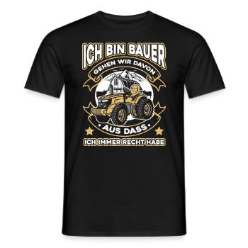 Landwirt Bauer Landwirtschaft - Männer T-Shirt - Schwarz - Vorne - AI Model Male 178 light (178cm)