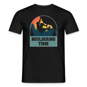 Bouldern - Männer T-Shirt - Schwarz - Vorne - AI Model Male 178 light (178cm)