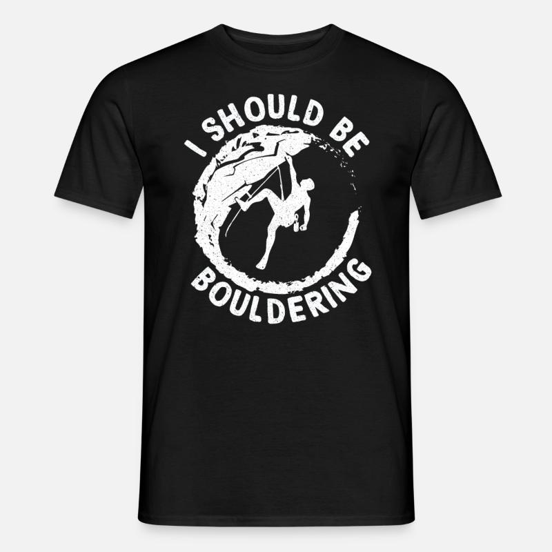 Bouldern - Männer T-Shirt - Schwarz