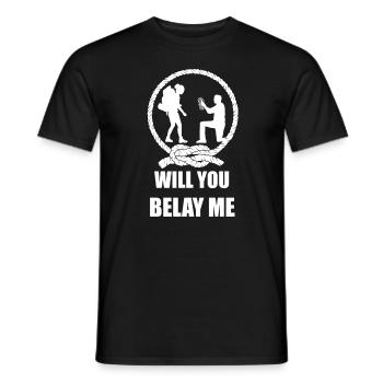 Climbing Mountaineering Climbers - Men's T-Shirt - black - Front - AI Model Male 178 light (178cm)