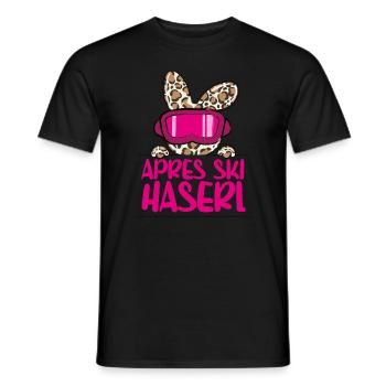 Après Skihaserl - Skifahrerin Apres Ski Party - Männer T-Shirt - Schwarz - Vorne - AI Model Male 178 light (178cm)