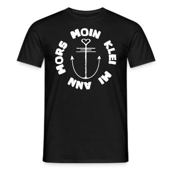 Klei Mi Ann Mors | Plattdeutsch | Norddeutsch - Männer T-Shirt - Schwarz - Vorne - AI Model Male 178 light (178cm)