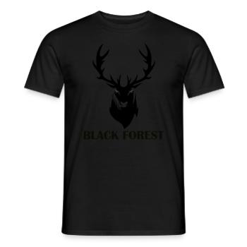 Black Forest the cult label from the Black Forest - Men's T-Shirt - black - Front - AI Model Male 178 light (178cm)