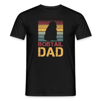 Bobtail Dad Papa - Männer T-Shirt - Schwarz - Vorne - AI Model Male 178 light (178cm)