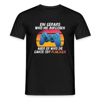 Ein gerard wird nie aufgeben - Männer T-Shirt - Schwarz - Vorne - AI Model Male 178 light (178cm)