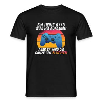 Ein heinz-otto wird nie aufgeben - Männer T-Shirt - Schwarz - Vorne - AI Model Male 178 light (178cm)