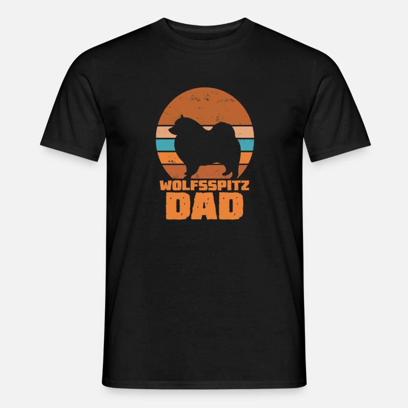 Wolfsspitz Dad - Männer T-Shirt - Schwarz