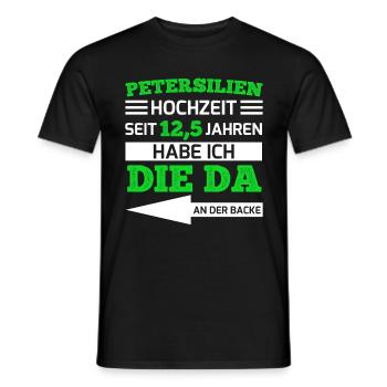 12,5 Jahre An Der Backe Petersilien Hochzeit - Männer T-Shirt - Schwarz - Vorne - AI Model Male 178 light (178cm)