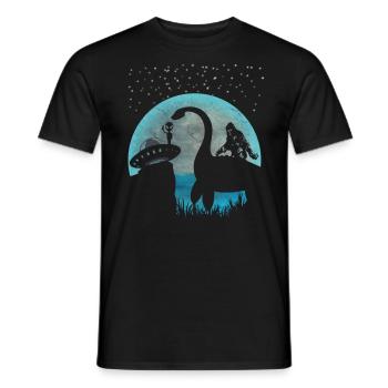 Croyez aux extraterrestres, aux ovnis, à Nessie, au Bigfoot - T-shirt homme - noir - Devant - AI Model Male 178 light (178cm)