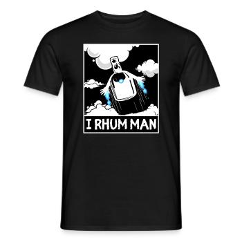 I RHUM MAN Apéro entre amis - Rhum - Apéro rhum - T-shirt homme - noir - Devant - AI Model Male 178 light (178cm)