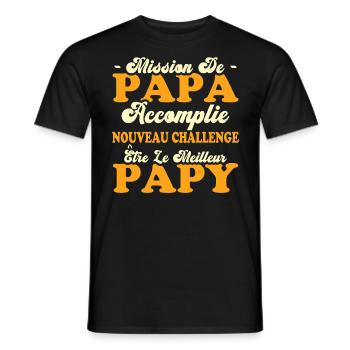 Nouveau Challenge Être Le Meilleur Papy - T-shirt homme - noir - Devant - AI Model Male 178 light (178cm)