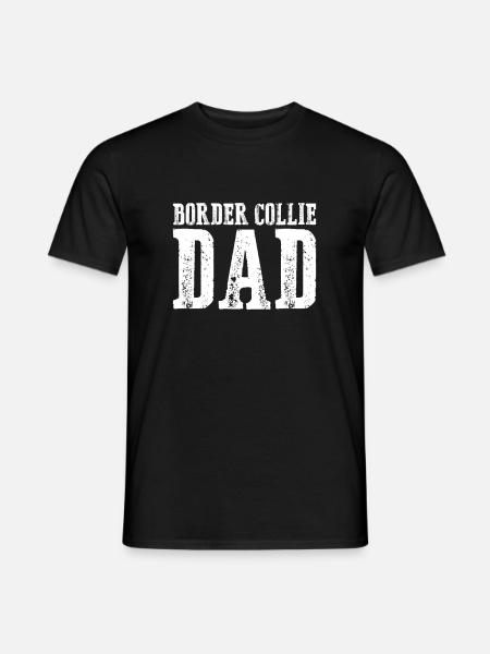 Border Collie Dad - Männer T-Shirt - Schwarz