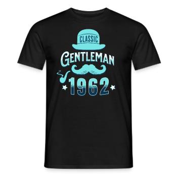 Vintage Gentleman 1962 60 Years Anniversary - Men's T-Shirt - black - Front - AI Model Male 178 light (178cm)