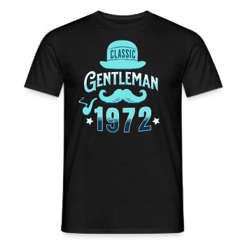 Vintage Gentleman 1972 50 Years Anniversary - Men's T-Shirt - black - Front - AI Model Male 178 light (178cm)