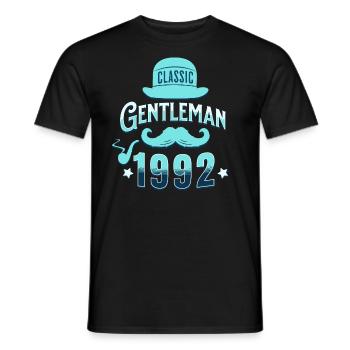 Vintage Gentleman 1992 30 Years Anniversary - Men's T-Shirt - black - Front - AI Model Male 178 light (178cm)