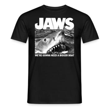 Les Dents De La Mer Jaws Need A Bigger Boat - T-shirt homme - noir - Devant - AI Model Male 178 light (178cm)