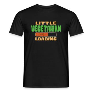 Little Vegetarian Loading Baby Vegan - Men's T-Shirt - black - Front - AI Model Male 178 light (178cm)