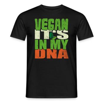 Vegan It's In My DNA - Men's T-Shirt - black - Front - AI Model Male 178 light (178cm)