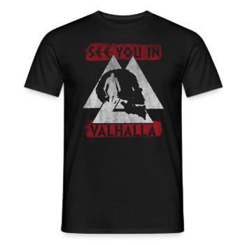 Rendez-vous à Valhalla Viking Vikings - T-shirt homme - noir - Devant - AI Model Male 178 light (178cm)