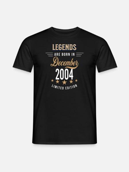 Legends are born in December 2004 - T-shirt homme - noir