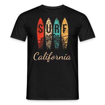 Surf Board Surfer Sport - Männer T-Shirt - Schwarz - Vorne - AI Model Male 178 light (178cm)