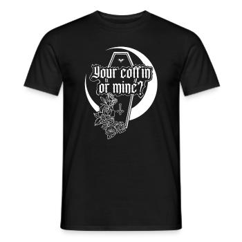 Dein Sarg oder meiner? - Männer T-Shirt - Schwarz - Vorne - AI Model Male 178 light (178cm)