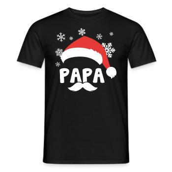 papa Noël, Noël cadeau papa - T-shirt homme - noir - Devant - AI Model Male 178 light (178cm)