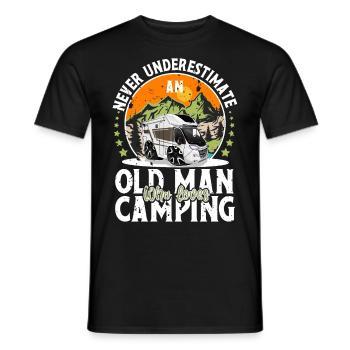 Camping Camper Campen - Männer T-Shirt - Schwarz - Vorne - AI Model Male 178 light (178cm)
