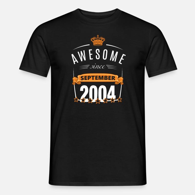 September 2004 geboren - Männer T-Shirt - Schwarz