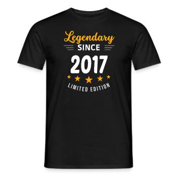 Légendaire depuis 2017 - T-shirt homme - noir - Devant - AI Model Male 178 light (178cm)