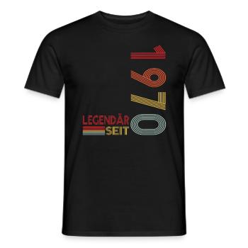 Geburtstag Geboren 1970 Mann Legendär seit 1970 - Männer T-Shirt - Schwarz - Vorne - AI Model Male 178 light (178cm)