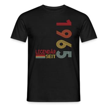 Geburtstag Geboren 1965 Mann Legendär seit 1965 - Männer T-Shirt - Schwarz - Vorne - AI Model Male 178 light (178cm)