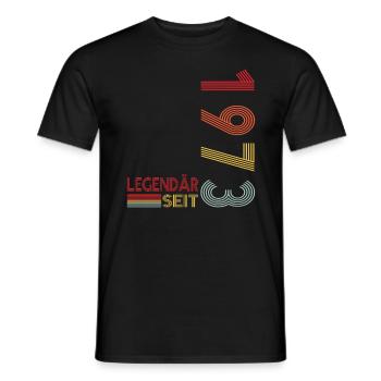Geburtstag Geboren 1973 Mann Legendär seit 1973 - Männer T-Shirt - Schwarz - Vorne - AI Model Male 178 light (178cm)