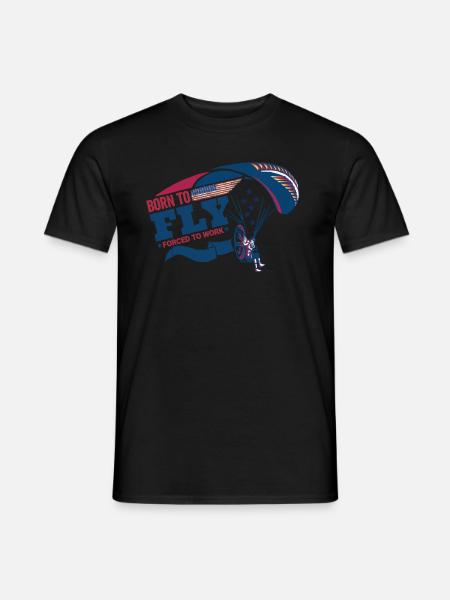 Bron doit voler forcé de travailler pilote de paramoteur - T-shirt homme - noir