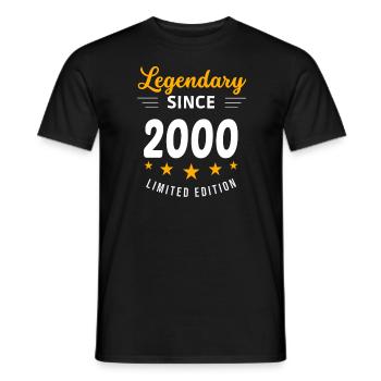 Legendär seit 2000 - Männer T-Shirt - Schwarz - Vorne - AI Model Male 178 light (178cm)