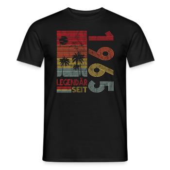 Geburtstag Geboren 1965 Mann Legendär seit 1965 - Männer T-Shirt - Schwarz - Vorne - AI Model Male 178 light (178cm)