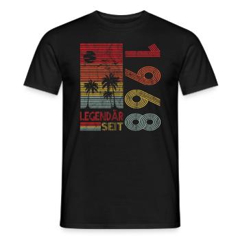 Geburtstag Geboren 1968 Mann Legendär seit 1968 - Männer T-Shirt - Schwarz - Vorne - AI Model Male 178 light (178cm)