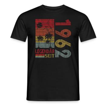 Geburtstag Geboren 1962 Mann Legendär seit 1962 - Männer T-Shirt - Schwarz - Vorne - AI Model Male 178 light (178cm)