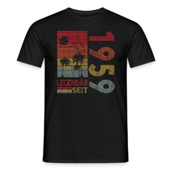 Geburtstag Geboren 1959 Mann Legendär seit 1959 - Männer T-Shirt - Schwarz - Vorne - AI Model Male 178 light (178cm)
