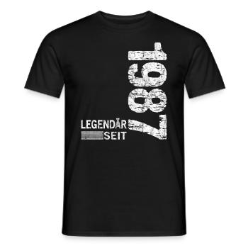 Geburtstag Geboren 1987 Mann Legendär seit 1987 - Männer T-Shirt - Schwarz - Vorne - AI Model Male 178 light (178cm)
