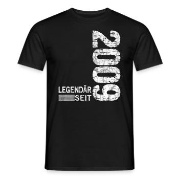 Geburtstag Geboren 2009 Mann Legendär seit 2009 - Männer T-Shirt - Schwarz - Vorne - AI Model Male 178 light (178cm)