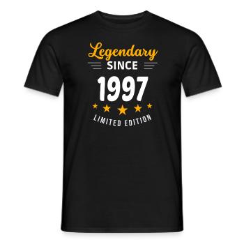 Légendaire depuis 1997 - T-shirt homme - noir - Devant - AI Model Male 178 light (178cm)