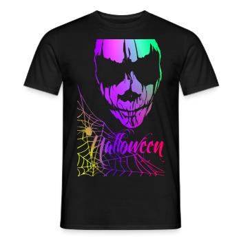 Gruseliges Halloween - Regenbogen - Männer T-Shirt - Schwarz - Vorne - AI Model Male 178 light (178cm)