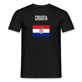 Croatia FLAG - Men's T-Shirt - black - Front - AI Model Male 178 light (178cm)