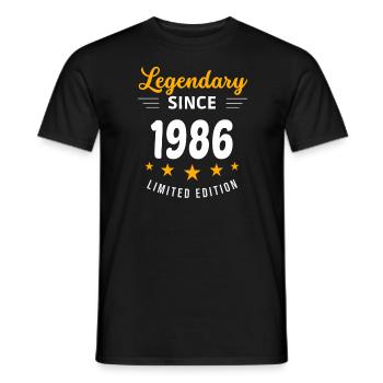 Legendary since 1986 - Men's T-Shirt - black - Front - AI Model Male 178 light (178cm)