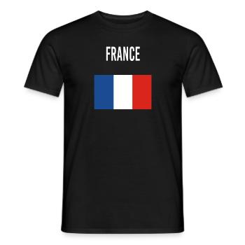 France FLAG - Men's T-Shirt - black - Front - AI Model Male 178 light (178cm)