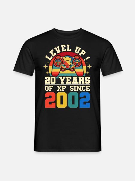 Niveau 20 2002 Anniversaire Gamer 20 ans - T-shirt homme - noir